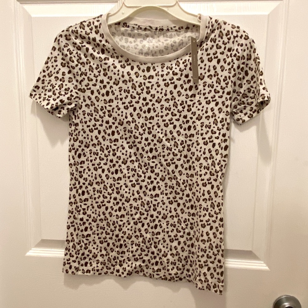 J.Crew leopard print vintage cotton t-shirt.